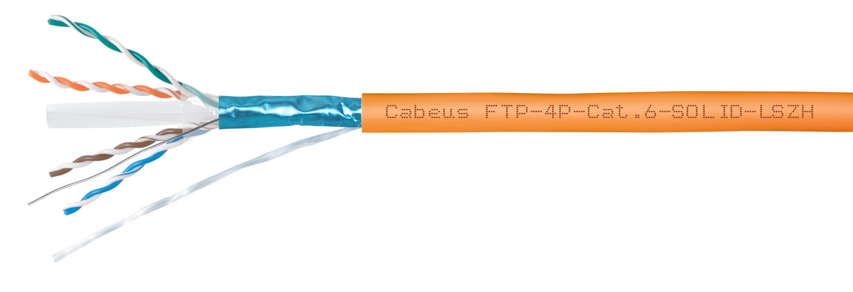 Витая пара F/UTP Cat 6 4 пары 23 AWG solid LSZH нг(А)-HF 305м