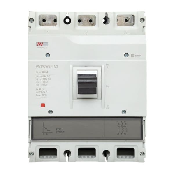 Автоматический выключатель AV POWER-4/3 700А 100kA TR AVERES