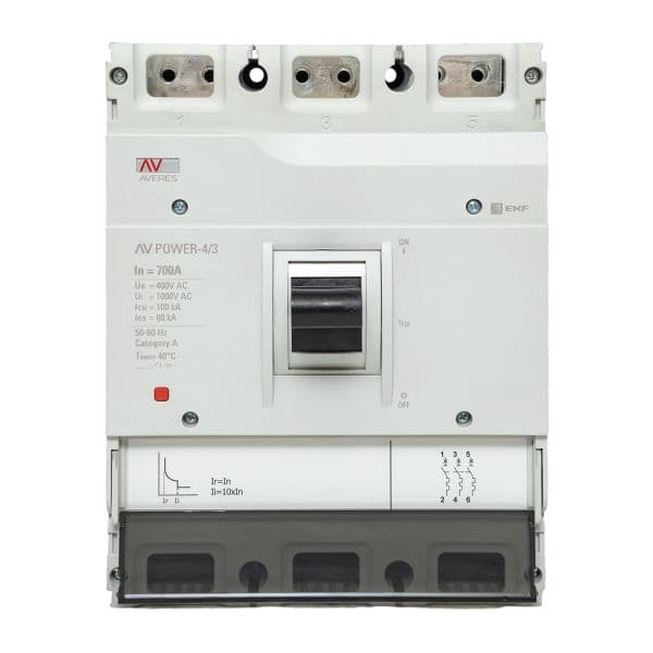 Автоматический выключатель AV POWER-4/3 700А 100kA TR AVERES