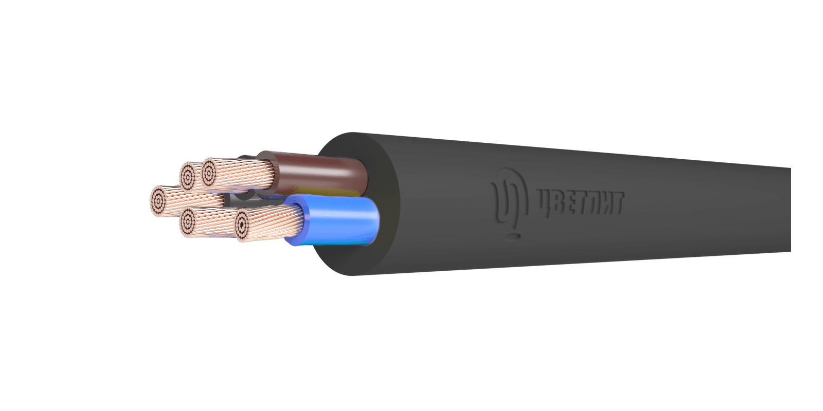 Провод ПВС 5х10 черный ТРТС