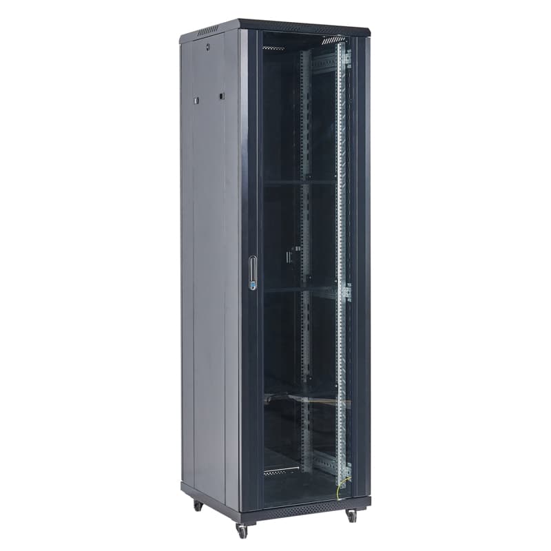 Телекоммуникационный напольный шкаф 19'' 42U 800х800мм разборный цвет серый RAL7035
