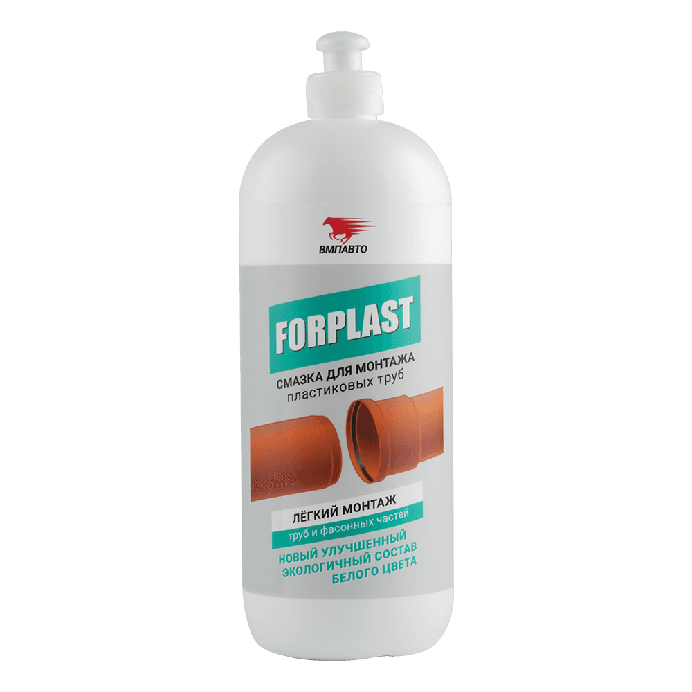 Смазка силиконовая Forplast для монтажа пластиковых труб, 1000мл флакон