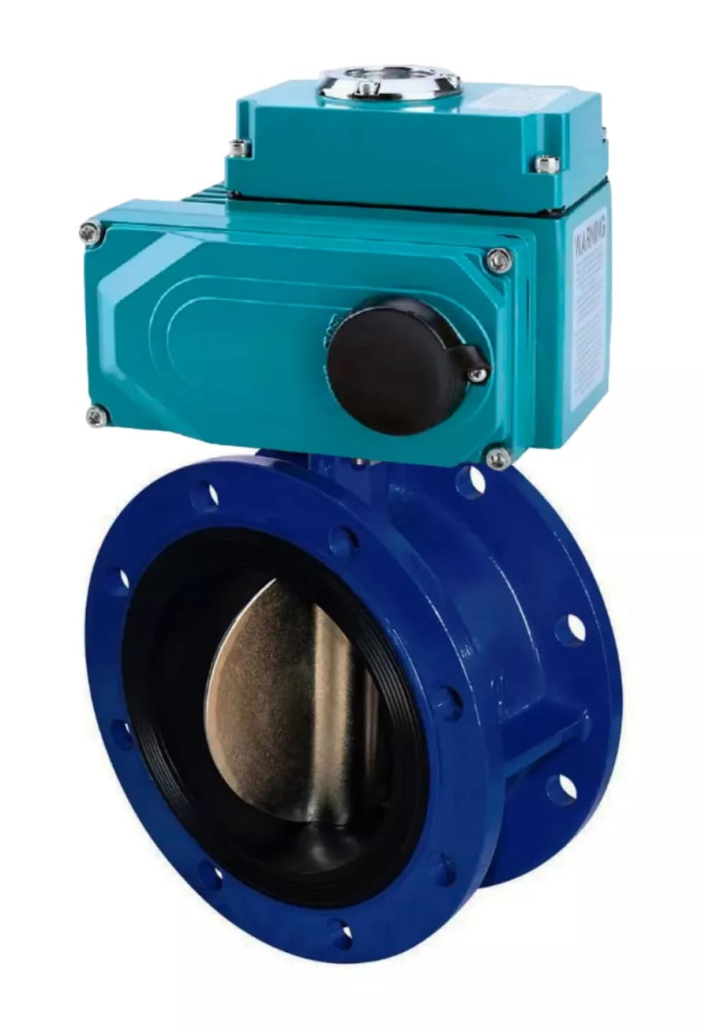 Затвор дисковый поворотный GGG40-304-EPDM-2W-F Ду200 Ру16 фланцевый, корпус чугун GGG40, диск нержавеющая сталь 304, уплотнение EPDM, с 1/4-оборотным электроприводом QT2-060-220VAC 220В