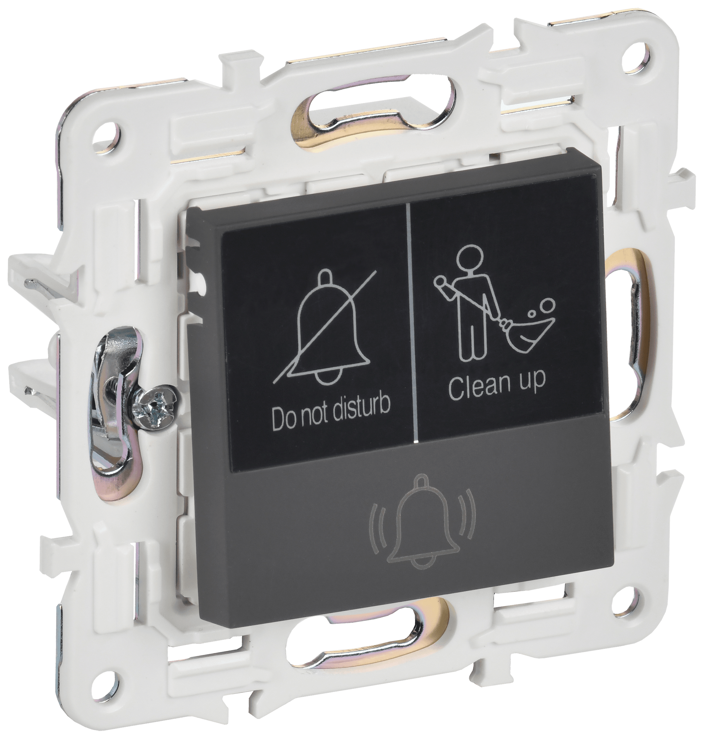 SKANDY Кнопка звонка с индикацией для отелей 10А SK-V17G графит IEK