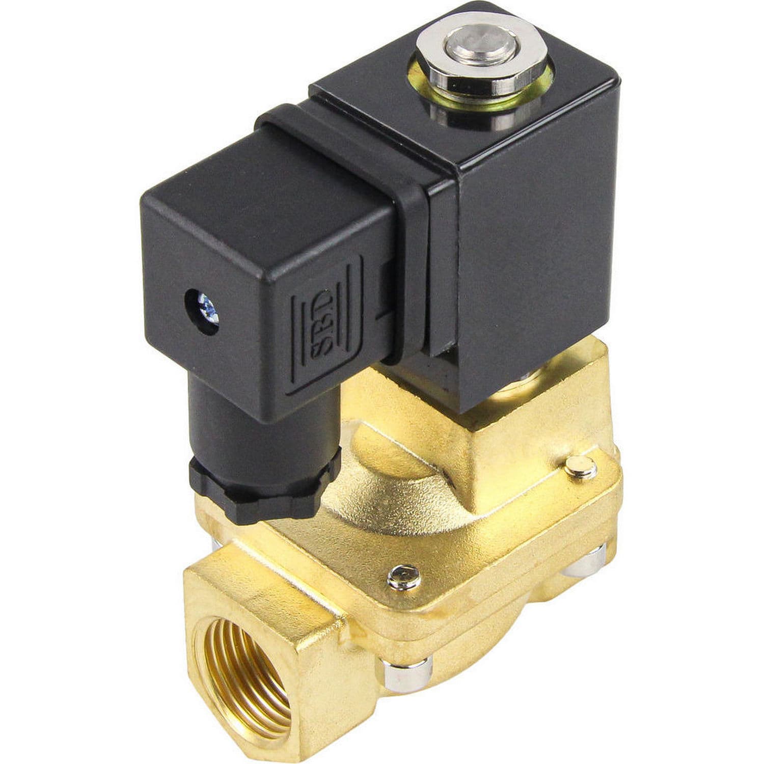 Электромагнитный клапан VS2W-400E-PU-NC 3/8'' Ду10 Ру10 латунный, пилотный, EPDM, катушка 24В