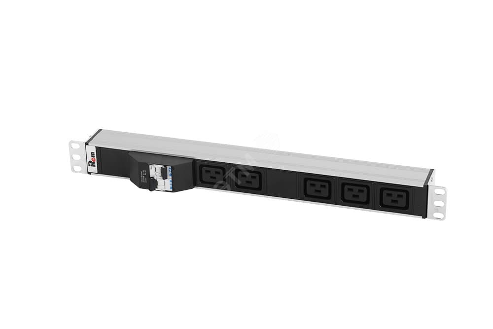 Блок розеток Rem-32 автомат 5 IEC 60320 C19 32A 19' колодка