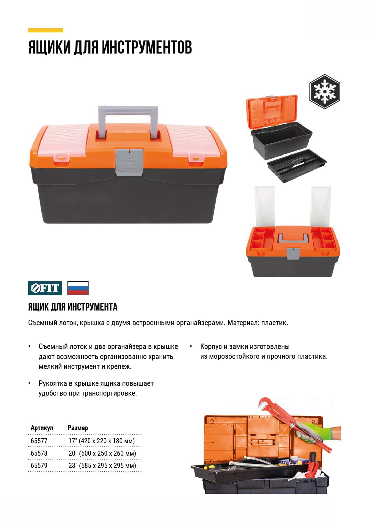 Ящик для инструмента пластиковый 23'' ( 585х295х295 мм )