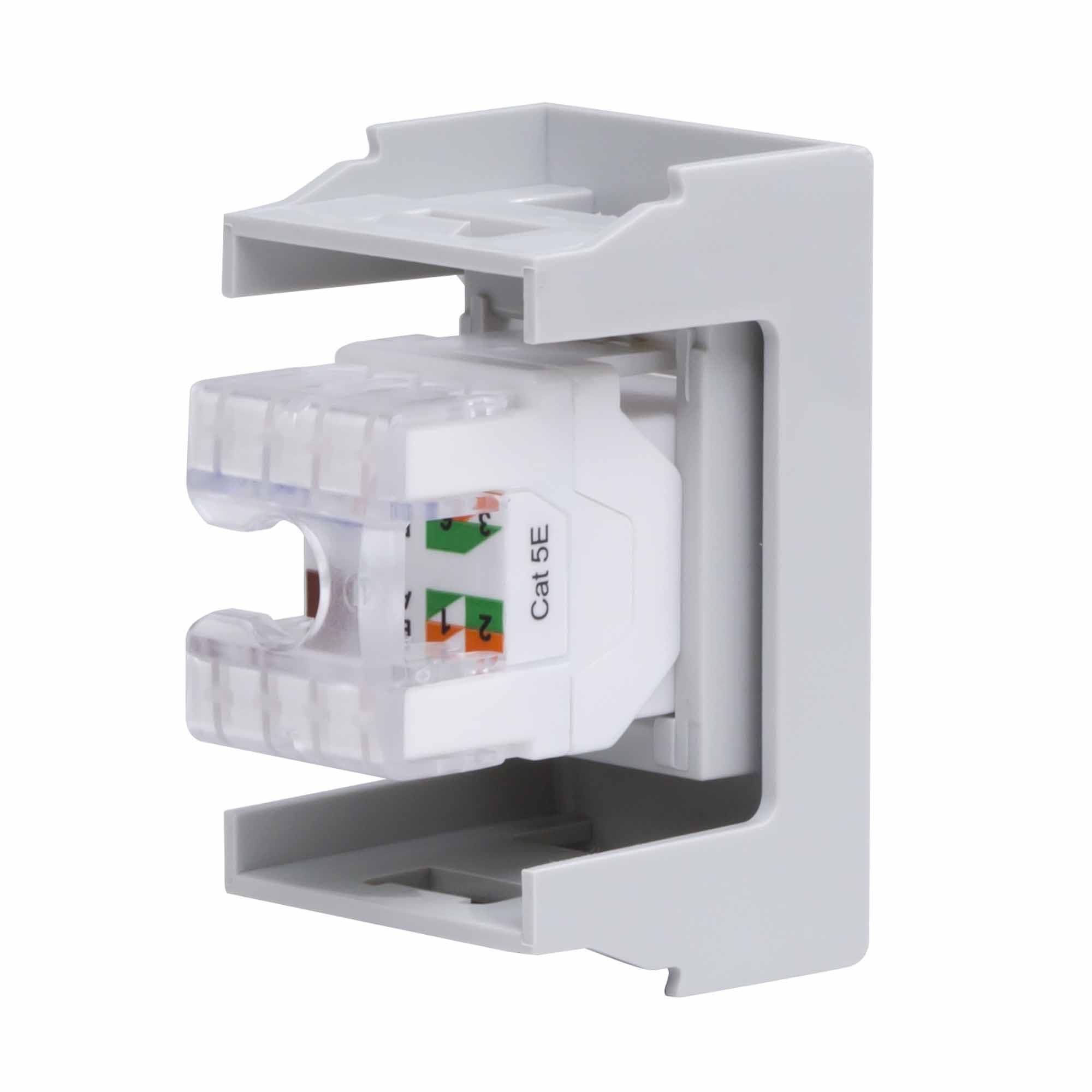Розетка RJ-45 кат.5E, ЭУИ Вива (Viva),1 мод.,сер