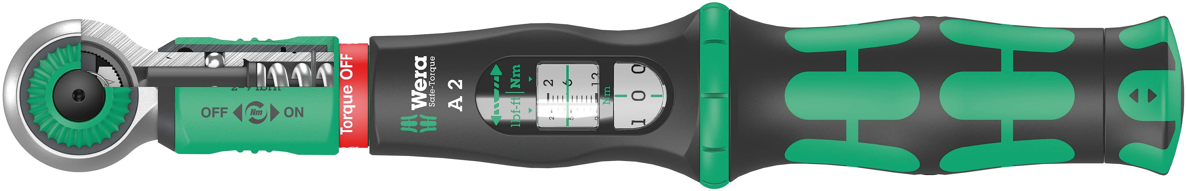 Ключ динамометрический, присоединительный шестигранник 1/4'', 2-12 Нм, Safe-Torque A 2