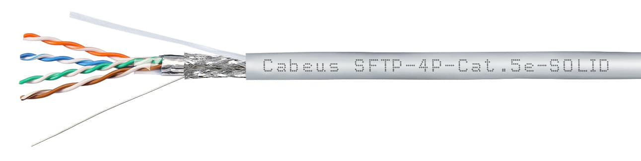Витая пара SF/UTP Cat5e 4 пары solid серый 305м