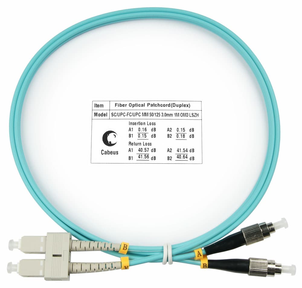 Патч-корд оптический duplex 1м SC-FC 50/125MM OM3 LSZH