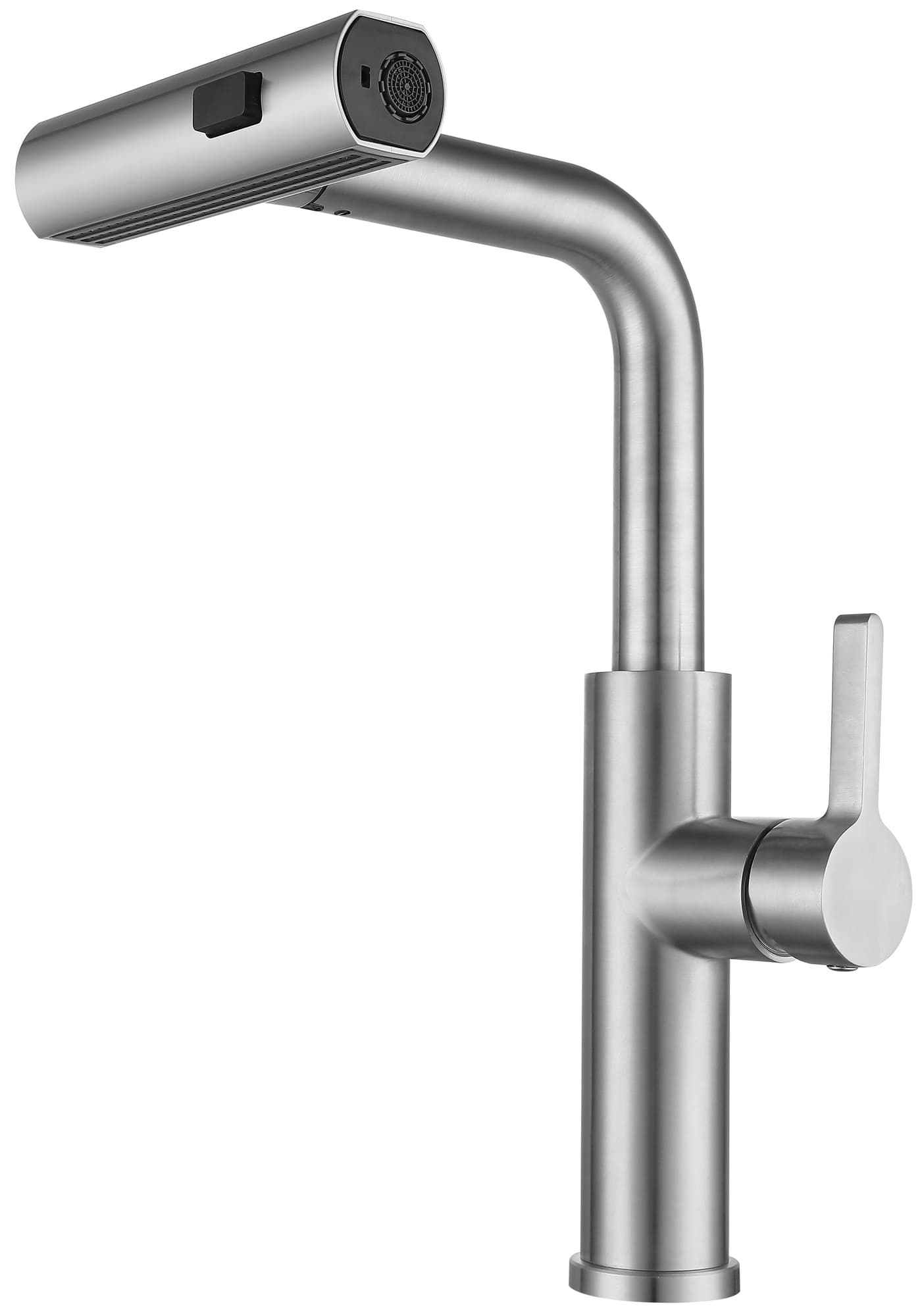 Смеситель для кухни ПСМ-300-96 STEEL AISI-304 с выдвижной лейкой тип См-МОЦБИвА