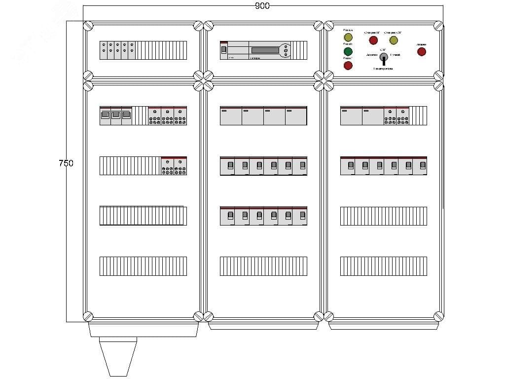Щит управления электрообогревом HS 18x3400 D850 (в комплекте с терморегулятором)