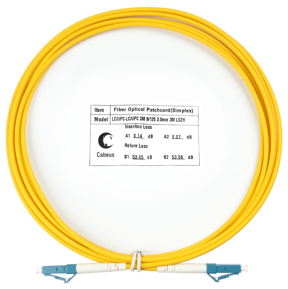 Патч-корд оптический simplex 3м LC-LC 9/125 sm LSZH