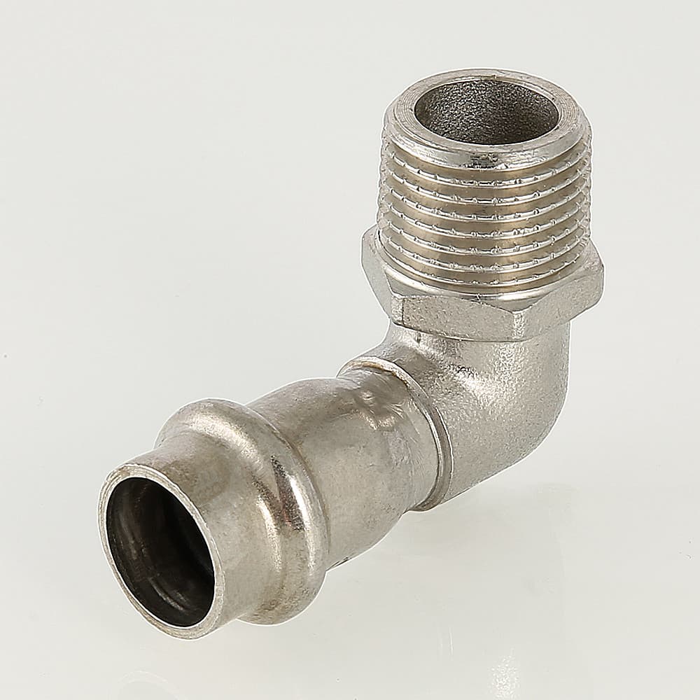 Угольник НР 22x1/2' 90 град., нержавеющая сталь
