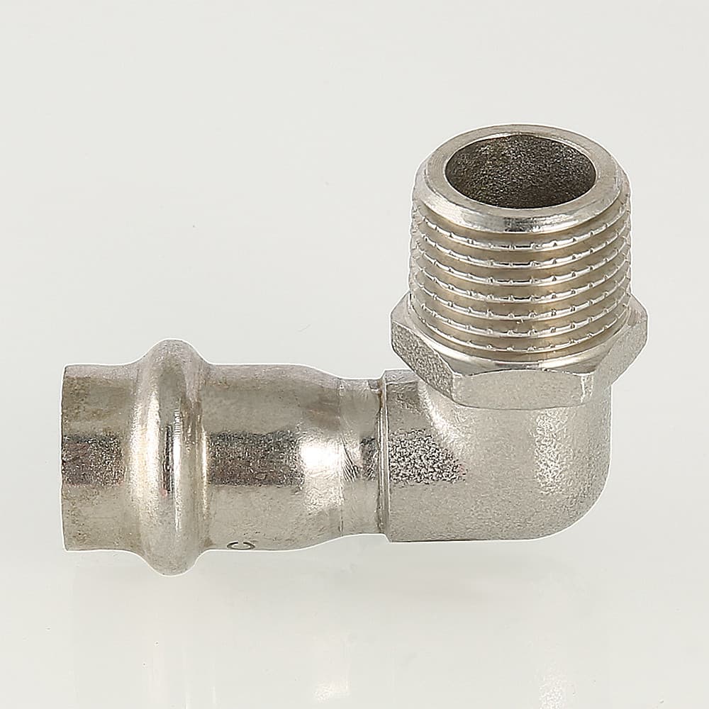 Угольник НР 22x1/2' 90 град., нержавеющая сталь