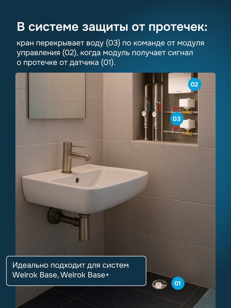 Кран шаровый с электроприводом sp латунь DN15 (1/2'')