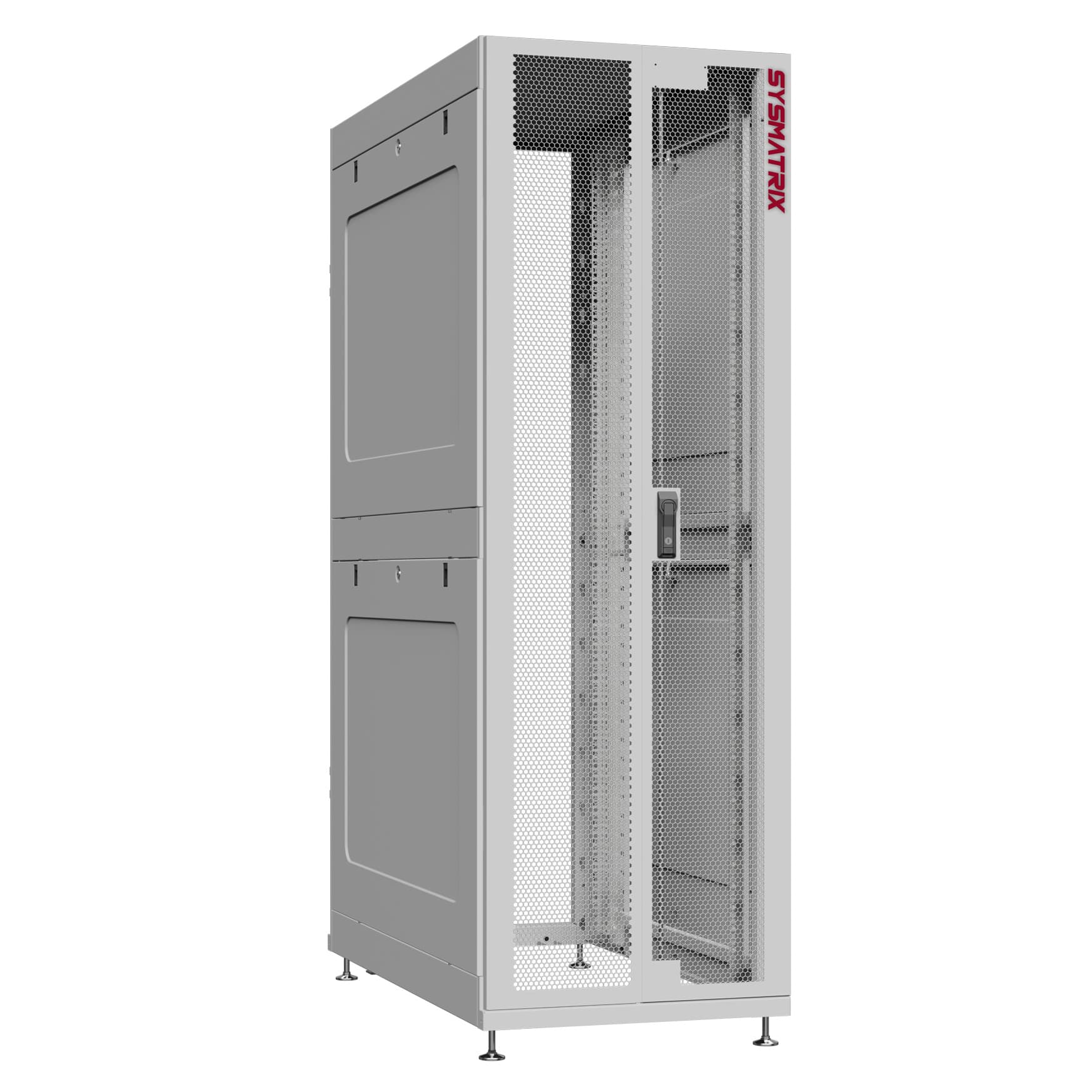 Шкаф серверный 42U 600х1070 передняя дверь: двустворчатая перфорированная IP20. задняя дверь: без. боковые панели: глухой металл. цвет: серый RAL7035