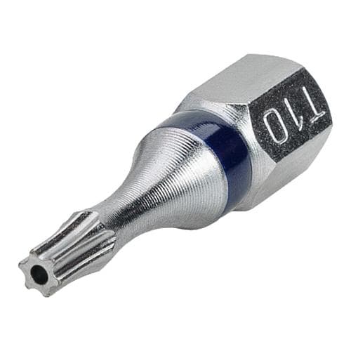Бита с профилем TORX Hole (торкс - шестилучевая звезда c отверстием) TX10, длина 25 мм, хвостовик С6,3 мм, торсионная (3 шт)