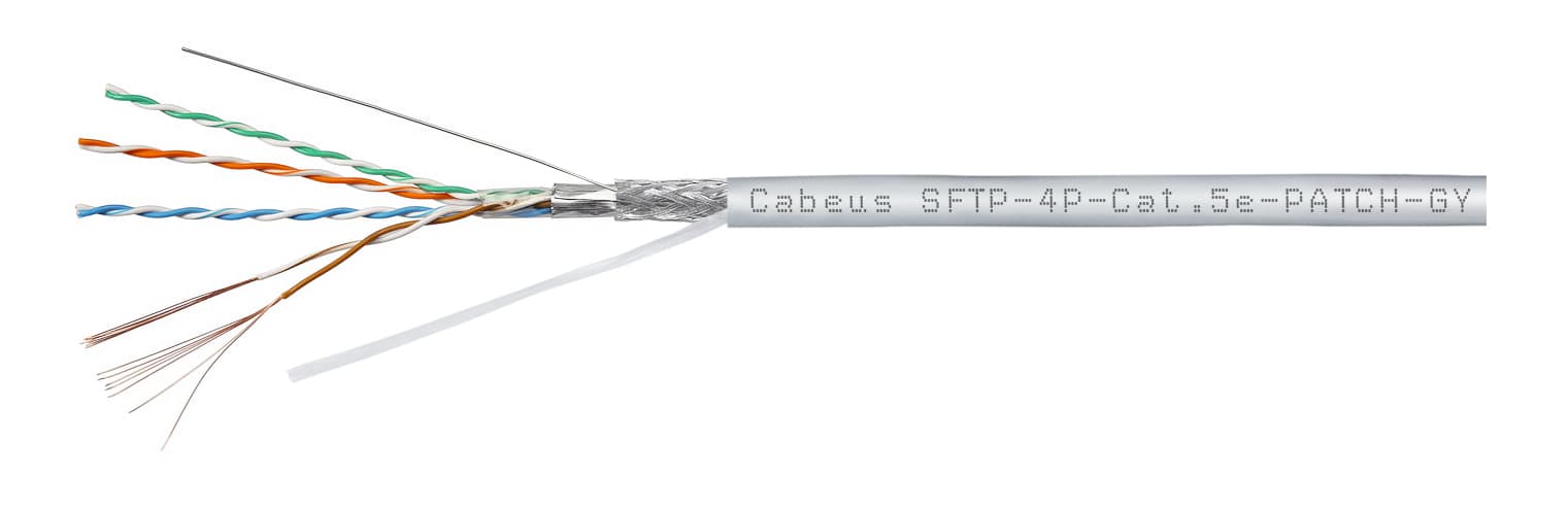 Витая пара SF/UTP Cat5e 4 пары patch серый 305м