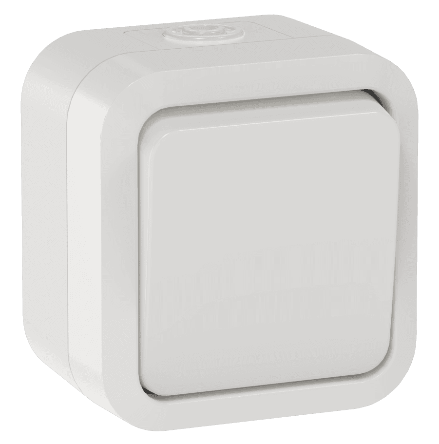 TORS Выключатель двухполюсный одноклавишный 10А IP55 TS311 белый IEK