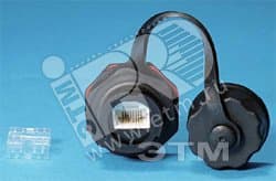 Промышленный модуль Keystone Jack RJ-45 8P8C IP67 категория 5e черный экранированный SH