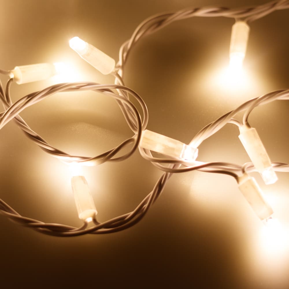 Гирлянда светодиодная декоративная ARD-STRING-PRO-10000-WHITE-100LED-STD WARM 230V, 7W ARDCL, IP65