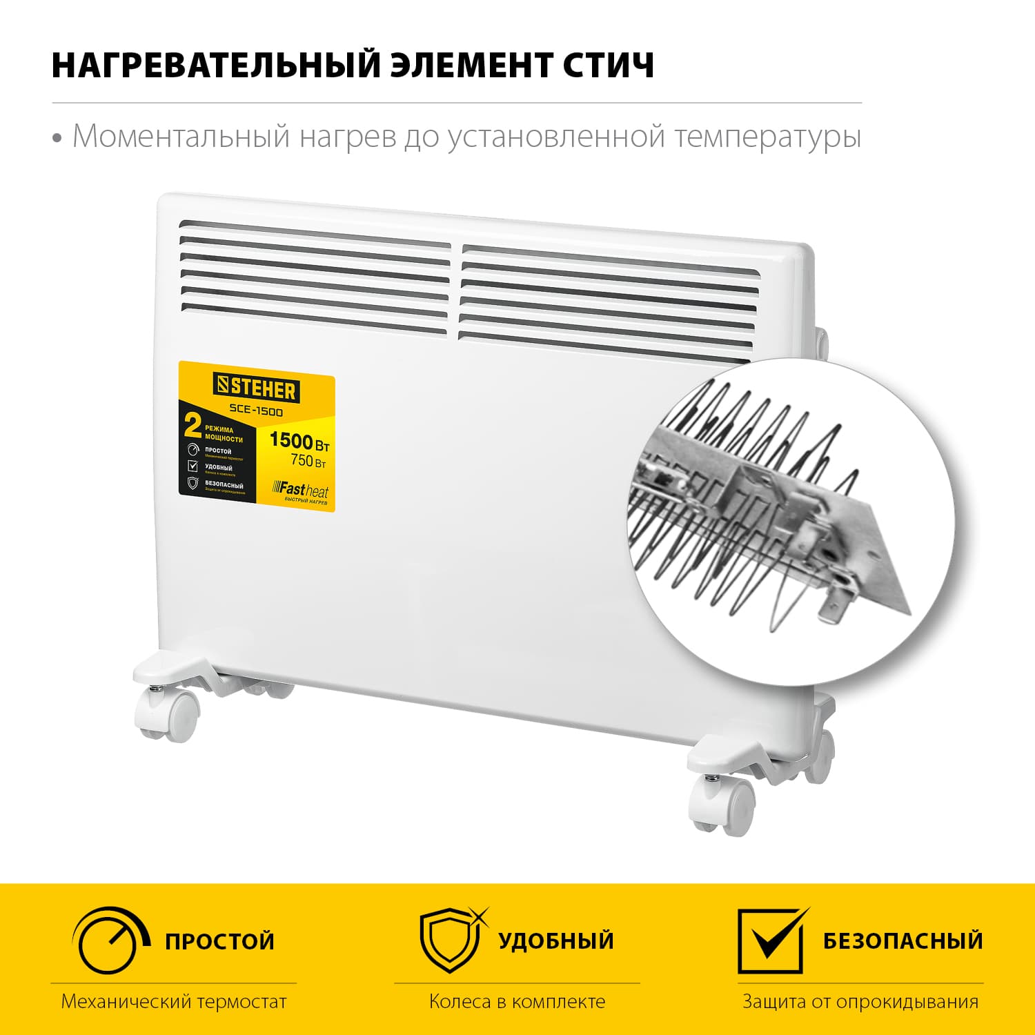 Конвектор электрический Е 1.5 кВт