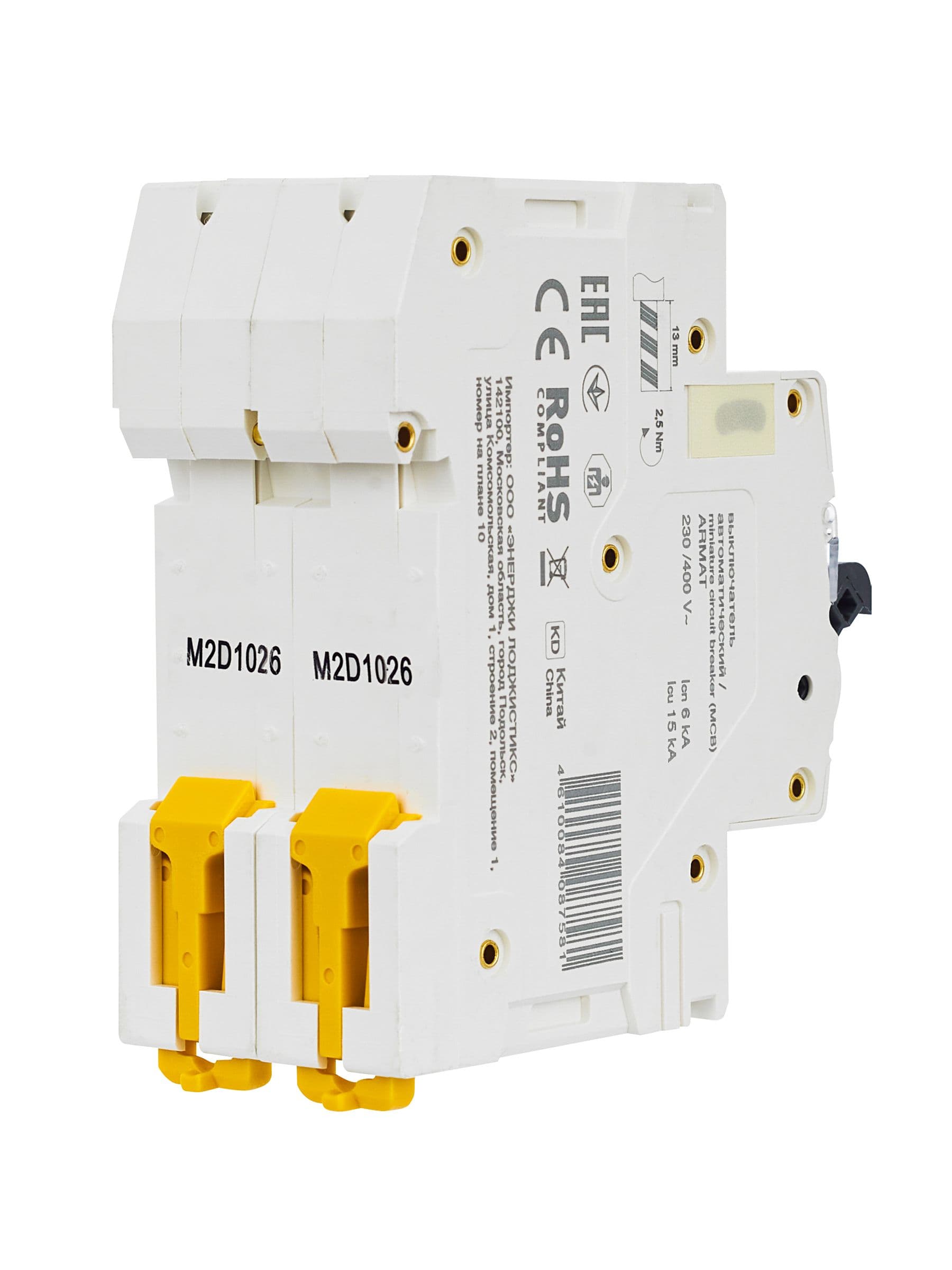 ARMAT Автоматический выключатель M06N 2P D 10А