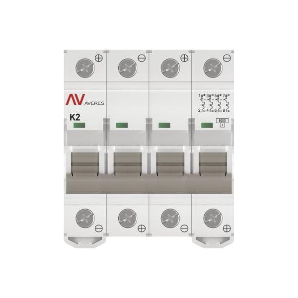 Выключатель автоматический AV-6 DC 4P 2A (K) 6kA AVERES