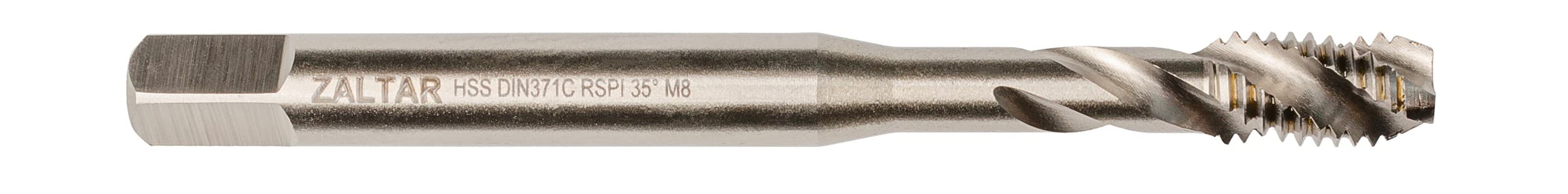 Метчик машинный HSS, DIN 371, 35 градусов RSP, M8 x 1,25