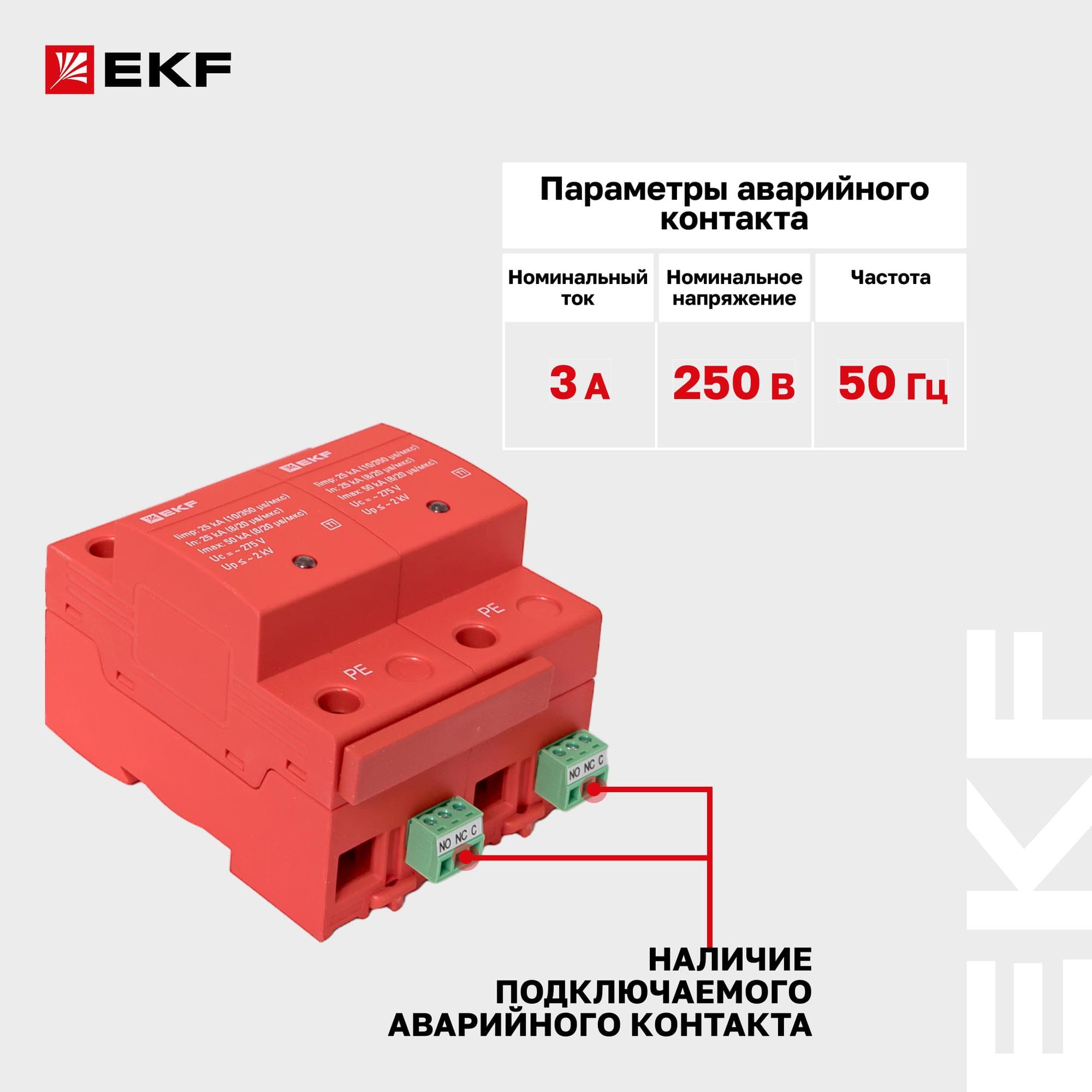УЗИП Класс 1 Iimp 25kA (10/350?s) 2P