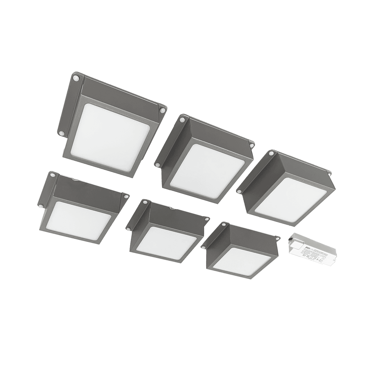 Светильник светодиодный ДВО 089/G OPAL 42W 6500K GREY IP40 /комплект/ 3480Лм Грильято 100х100мм Домино