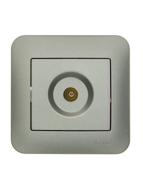 ASTI Розетка ТВ проходная, платина Lezard 7081-3535-129