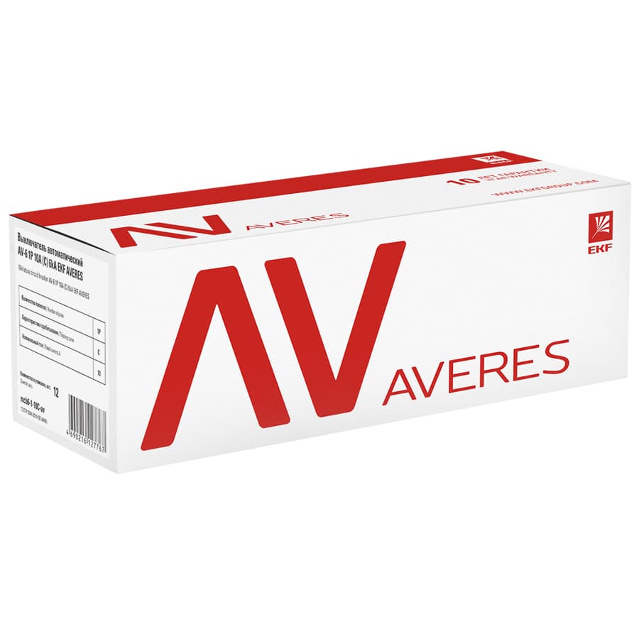 Выключатель автоматический AV-6 2P 25A (D) 6kA AVERES