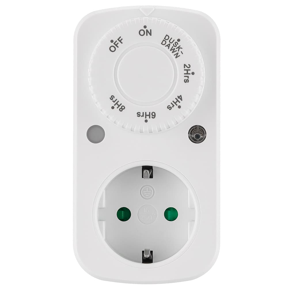 Розетка с таймером с датчиком освещеноости 3600W/16A Feron