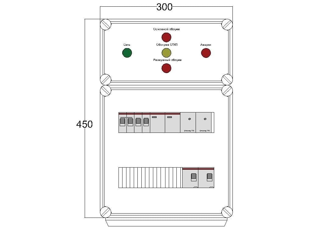 Щит управления электрообогревом DEVIBOX FHR 1x1700 D330 (в комплекте с терморегулятором и датчиком температуры)