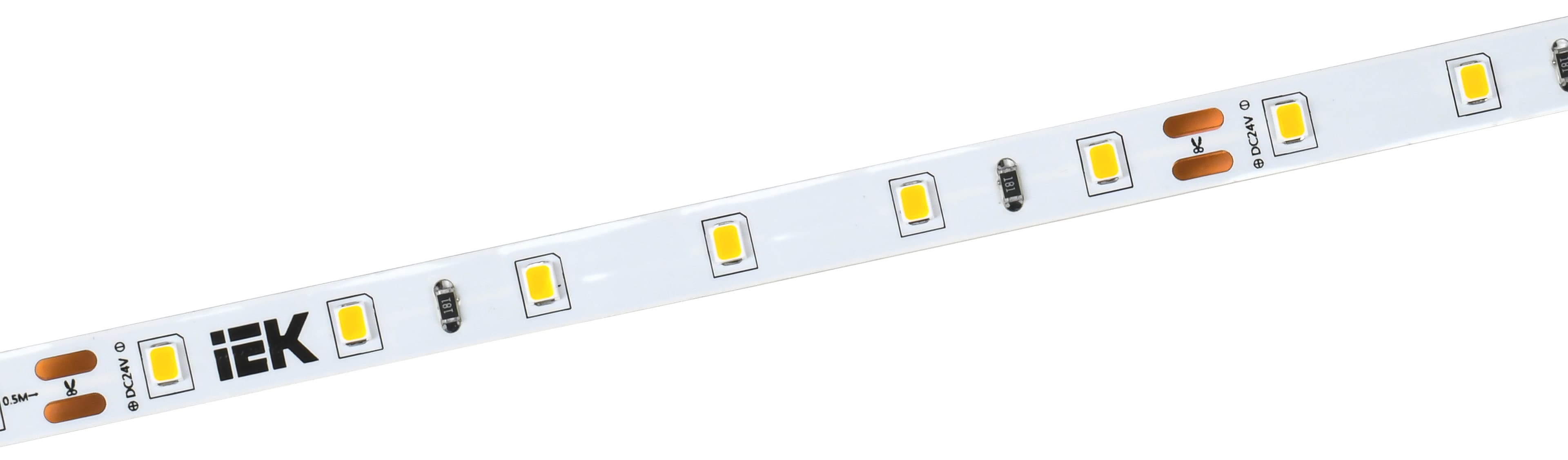 Лента светодиодная 5м LSR-2835WW60 6Вт/м 24В IP20 60LED/м