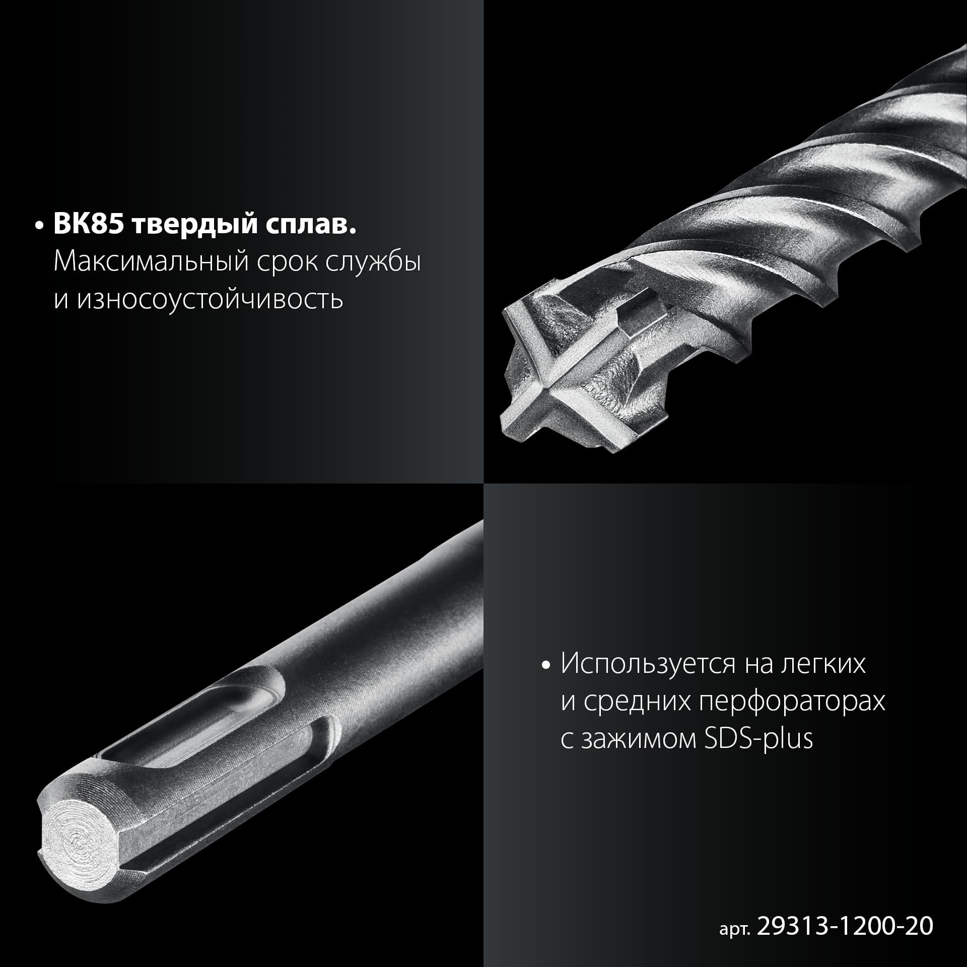 Бур SDS-plus ПРОФИ-4Х 20x1200 мм