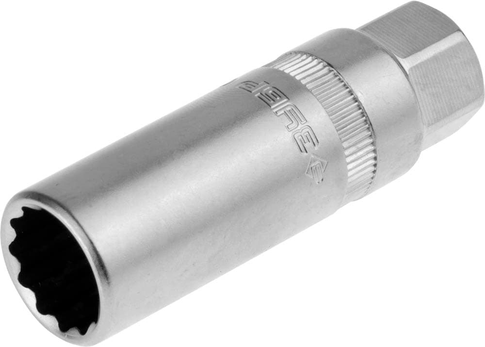 Торцовая головка ''Мастер'', свечная с резиновой вставкой (3/8''), Cr-V, 12-гранная, хроматированное покрытие, 14мм