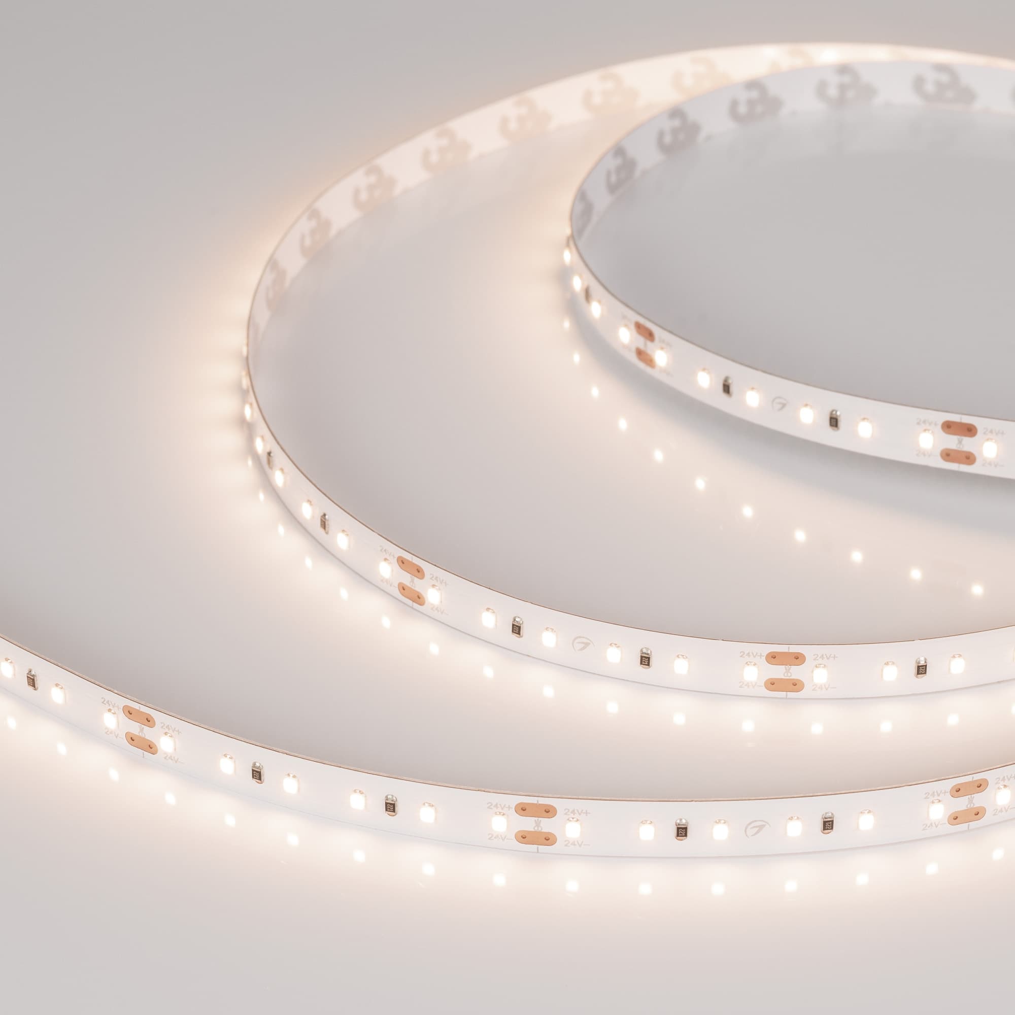 Лента светодиодная 6.5 Вт/м 24В 3500K IP20 120LED/м MICROLED-M120-8mm SMD 2216 5 м
