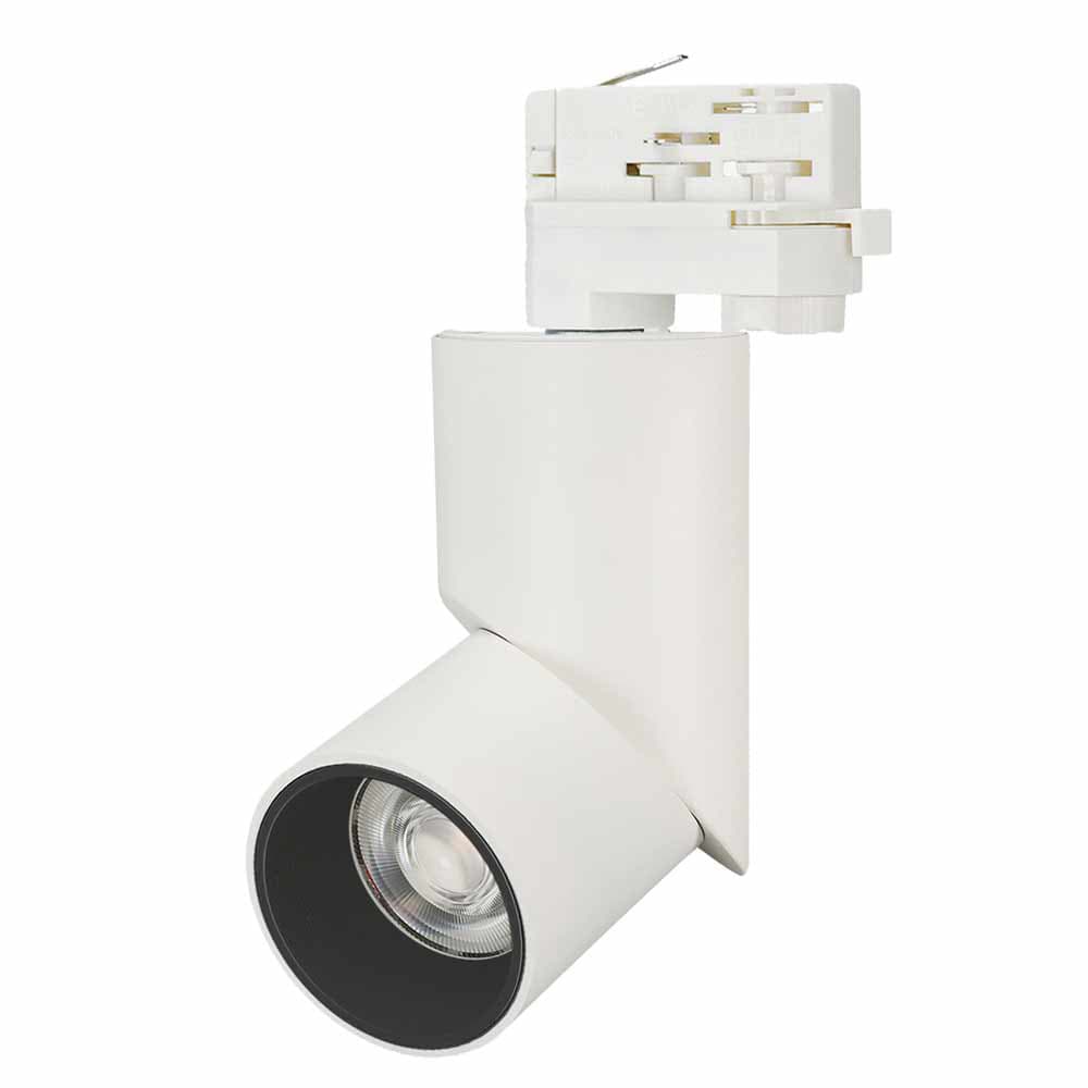 Светильник LGD-TWIST-TRACK-4TR-R70-15W Day4000 (WH-BK, 30 deg) ( IP40 Металл, 3 года)