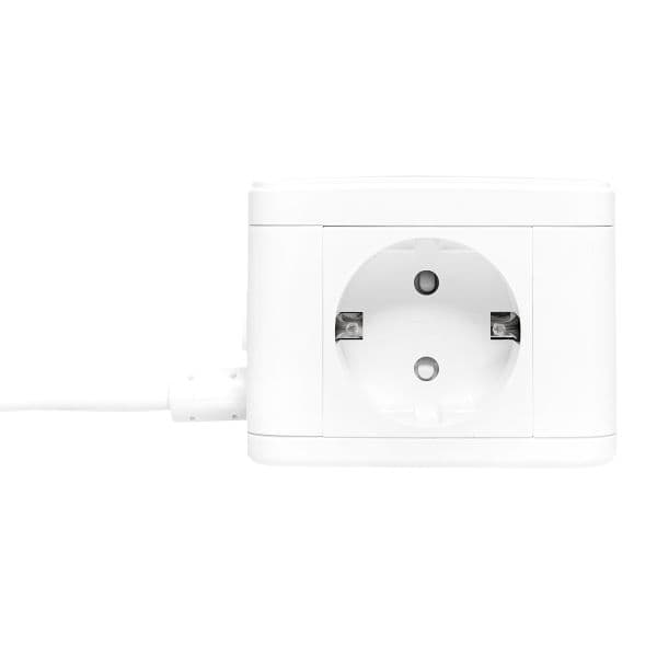Удлинитель Куб 2 гнезда 2USB 2,4А+Type C + Ночник 1,3 метра 1мм2