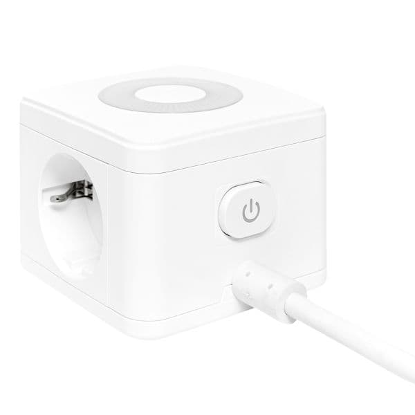 Удлинитель Куб 2 гнезда 2USB 2,4А+Type C + Ночник 1,3 метра 1мм2