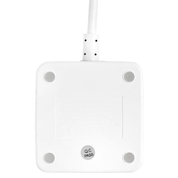 Удлинитель Куб 2 гнезда 2USB 2,4А+Type C + Ночник 1,3 метра 1мм2