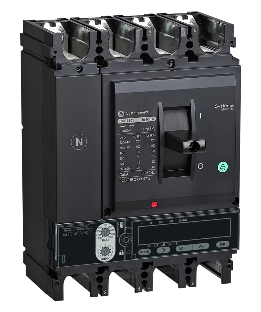 Выключатель автоматический SPC630 100KA 4P4D S5.3E 630 A