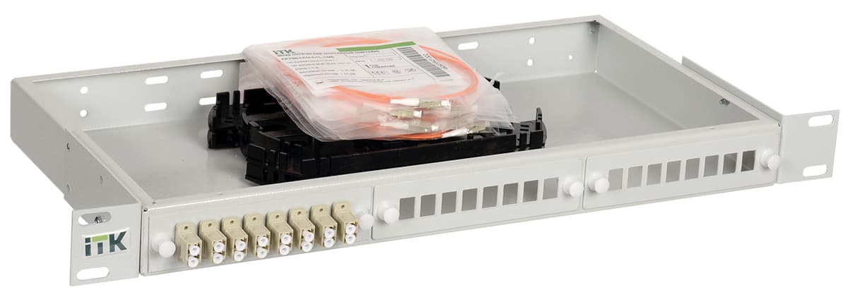 Кросс 1U укомплектованный SC (Simplex) 20шт (OM2)