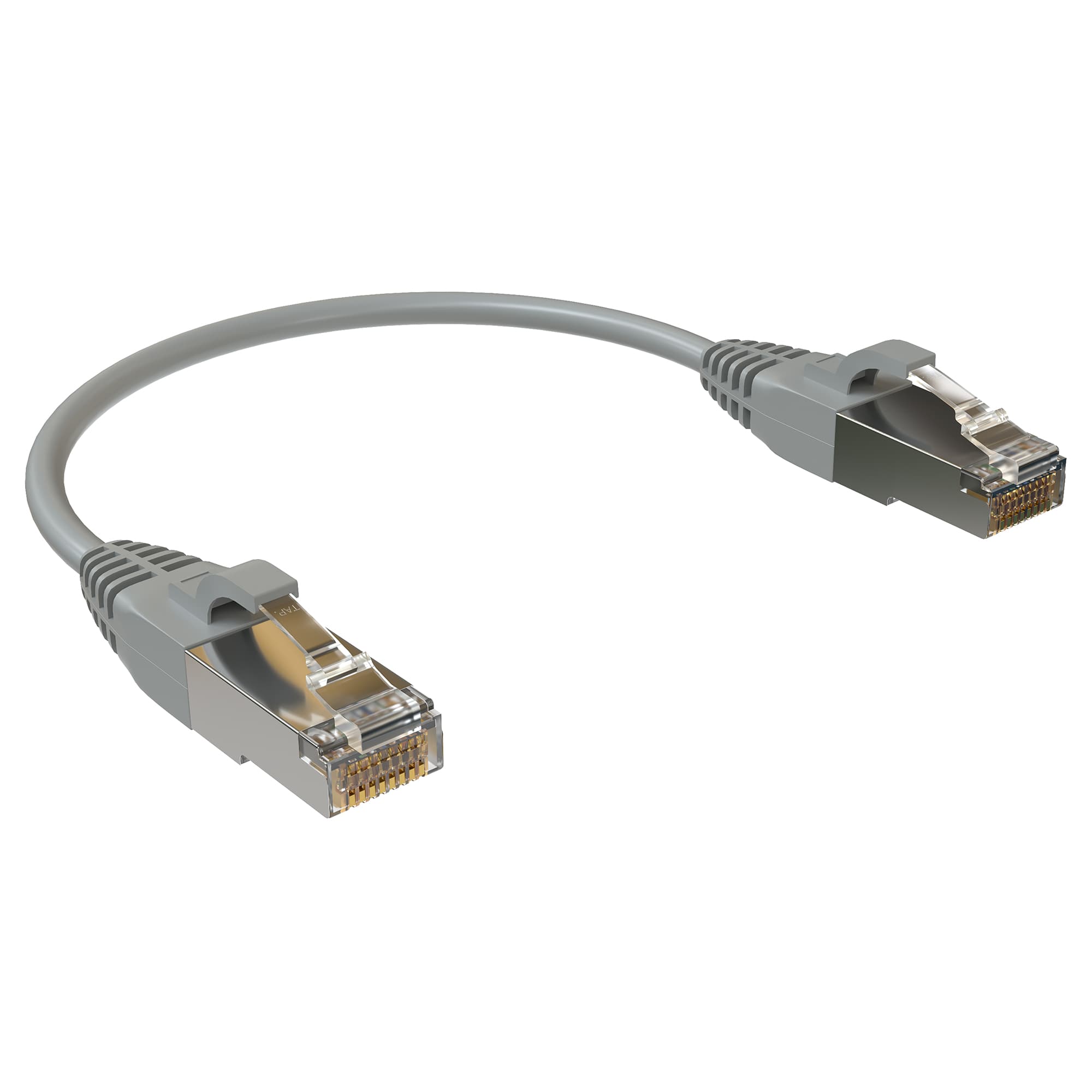 Патч-корд F/UTP, категория 5е, 2xRJ45, экранированный, серый, LSZH, 0.15 м
