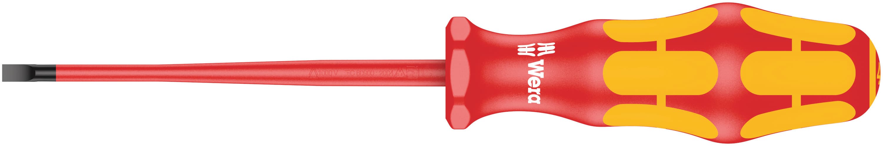 Отвертка диэлектрическая шлицевая 160 iS SL VDE с зауженным рабочим концом 0.8X4X100 мм