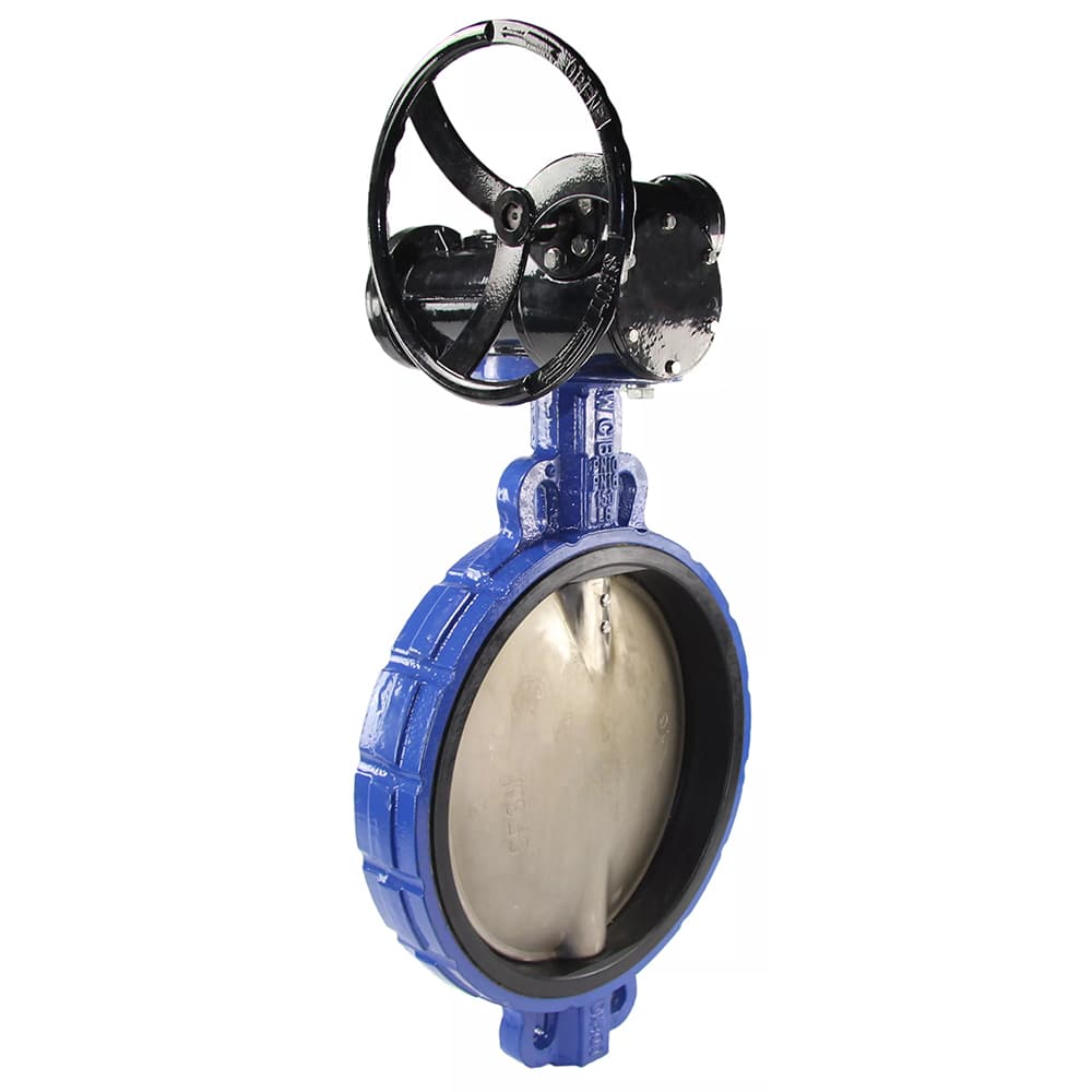 Затвор дисковый поворотный WCB-316L-EPDM Ду400 Ру16 корпус корпус углеродистая сталь WCB, диск нержавеющая сталь 316L, диск нержавеющая сталь, уплотнение EPDM, с редуктором